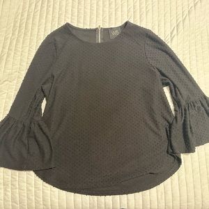 Anthropologie Black Dot blouse
